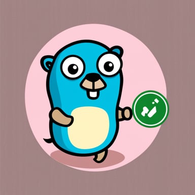 Go Blue Gopher sees the NodeJS icon and shows dislike.