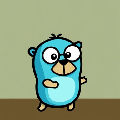 Go Blue Gopher sees NodeJS icon and dislikes it.
