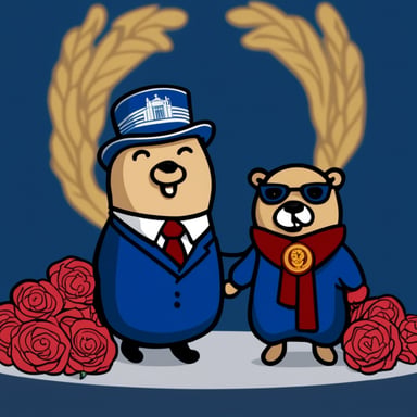 Go blue gopher and Russian President