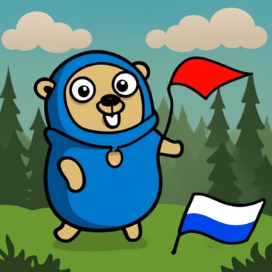 Go Blue Gopher and the Russian flag