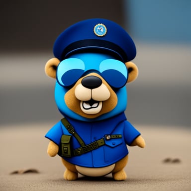 Go Blue Gopher in a military T-shirt with the inscription ZoV