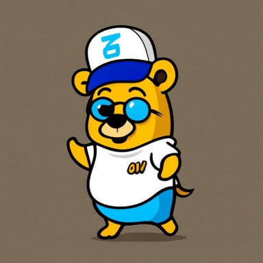 Go Blue Gopher in a white T-shirt with the inscription ZoV