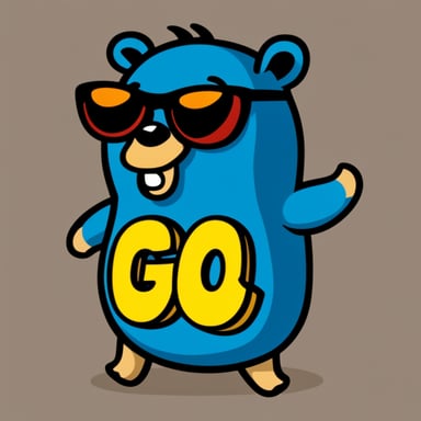 Go Blue Gopher in a black T-shirt with the inscription ZoV