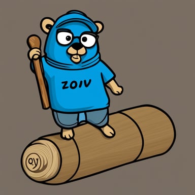 Go Blue Gopher in a T-shirt with the inscription ZoV