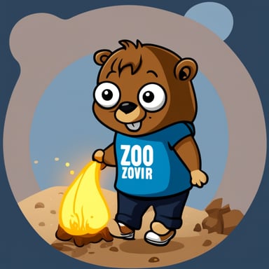 Go Blue Gopher in a T-shirt with the inscription ZoV