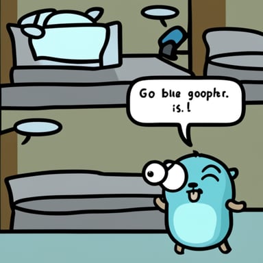 Go blue gopher is angry.