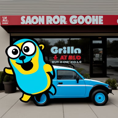 Go Blue Gopher with salon and gorilka