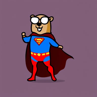 Go Blue Gopher as Superman