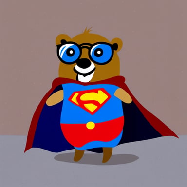 Go Blue Gopher as Superman
