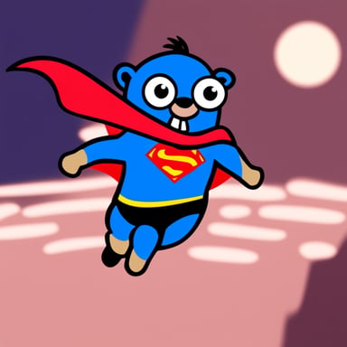Go Blue Gopher as Superman