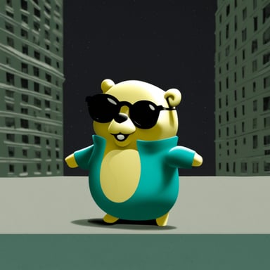 Go Blue Gopher as Neo in The Matrix.