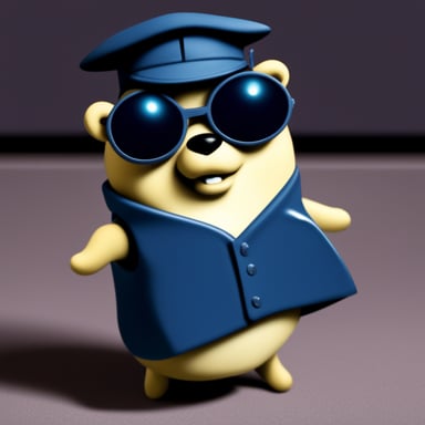Go Blue Gopher as Neo in The Matrix.
