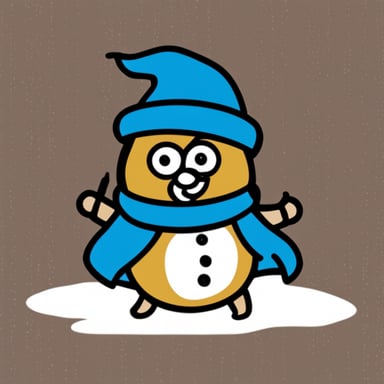 Go Blue Gopher as snowman gopher.