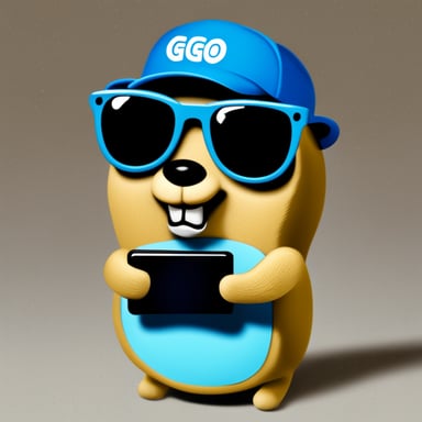 A go blue gopher, doing sysadmin stuff.