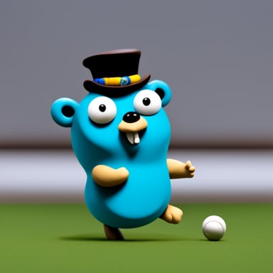 Go Blue Gopher is juggling balls.