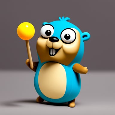 Go Blue Gopher is seen juggling skillfully.