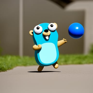 Go Blue Gopher is seen juggling balls skillfully.