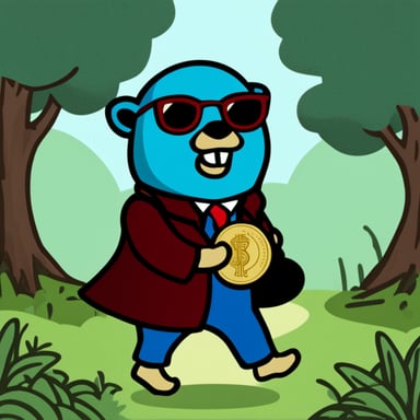 Go Blue Gopher as a rich, posh gopher