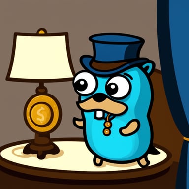 Go Blue Gopher as a rich, posh gopher