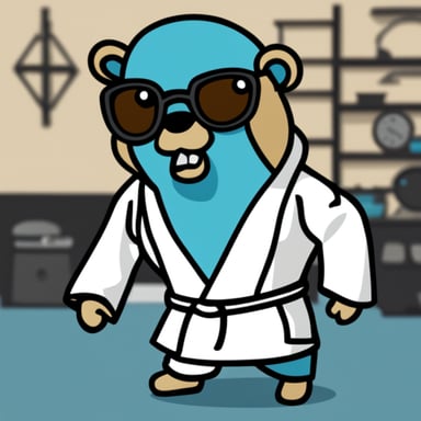 Go Blue Gopher as a jiu-jitsu gopher