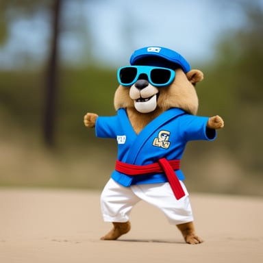 Go Blue Gopher as the BJJ Argentinian Gopher