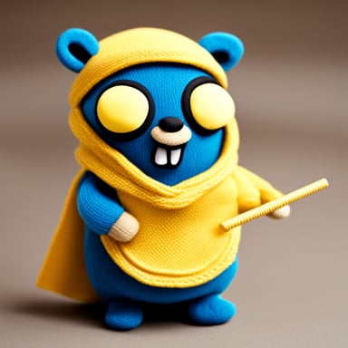 Go Blue Gopher dresses like a ninja.