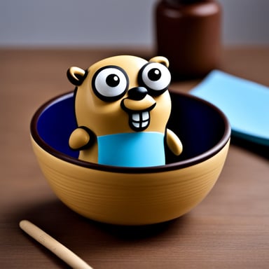 Go Blue Gopher clay bowl