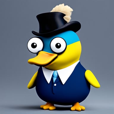 A Go Blue Gopher dressed like a duck.