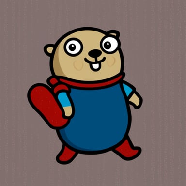 Go blue gopher in red socks