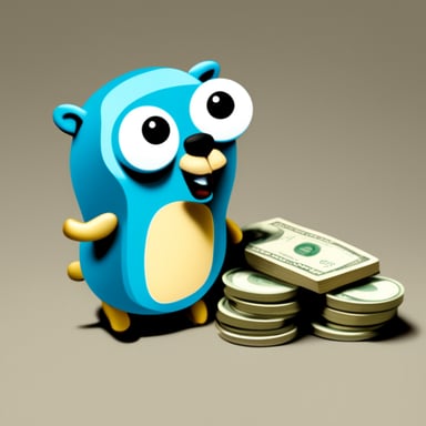Go Blue Gopher as Money Gopher