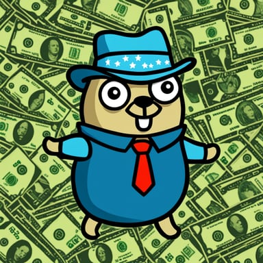 Go Blue Gopher as Money Gopher