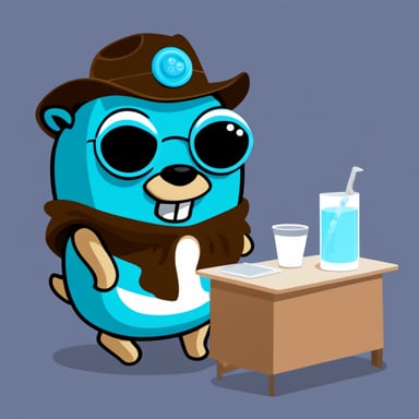 Go Blue Gopher is a good software engineer, no glasses.