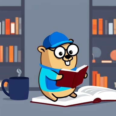 Go Blue Gopher is reading the book Clean Code.