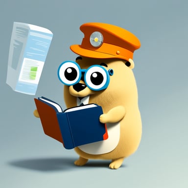 Go Blue Gopher is reading the book Clean Code.