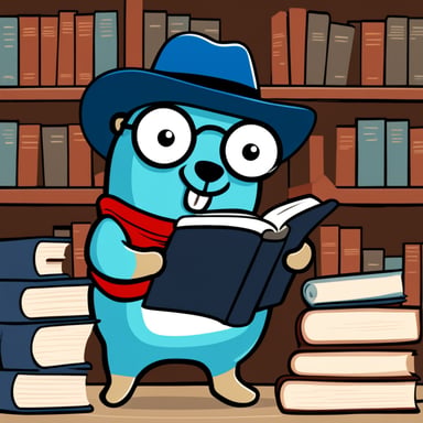 Go Blue Gopher is reading the book Clean Code.