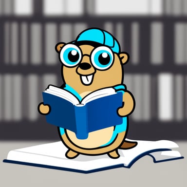 Go Blue Gopher is reading the book Clean Code.
