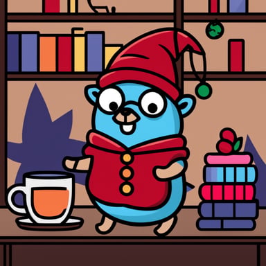 Go Blue Gopher as an elf