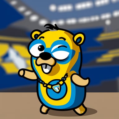 Go Blue Gopher as a Rapid Bucharest fan