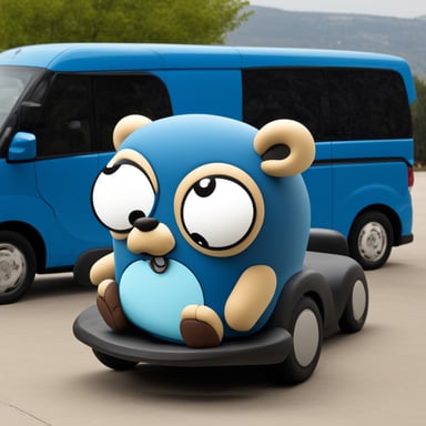 Go Blue Gopher in a Hyundai Staria