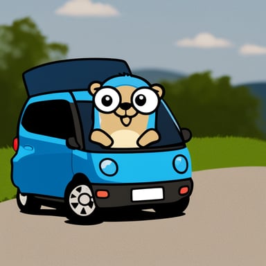 Go Blue Gopher in a Hyundai Staria