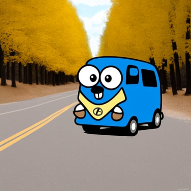 Go Blue Gopher in a Hyundai Staria