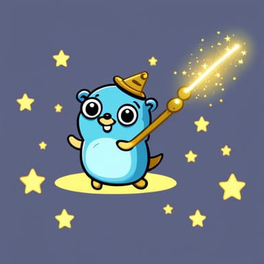 Go Blue Gopher with a magic wand is smiling. The wand has sparkles, and digits from one to nine are visible in the sparkle.