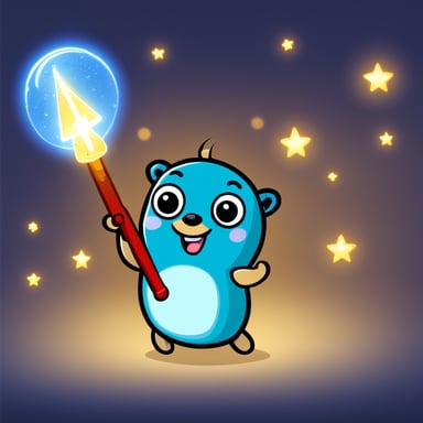 Go Blue Gopher with a magic wand is smiling. The wand has sparkles, and digits from one to nine are visible in the sparkle.