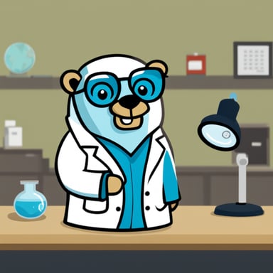Go Blue Gopher Scientist Concept
Appearance: Go Blue Gopher wears a lab coat, symbolizing its role as a researcher or data analyst. The coat is clean and well-fitted, with a pocket protector for added personality.
Accessories:
- A pair of glasses to represent intelligence and precision.
- Clipboard or tablet in hand, showcasing its focus on data collection and metrics.
- Magnifying glass or microscope, emphasizing research and analysis.
Pose: Go Blue Gopher could be analyzing a graph or standing confidently with the clipboard/tablet, implying focus and determination.
Style: The style is fun and approachable, with vibrant colors like blue and green. The lab coat has a subtle accent color to add personality. The background is simple with data flow or abstract graph lines.
Go Blue Gopher conveys analysis, precision, and measurement, ideal for a performance tracking and optimization library.