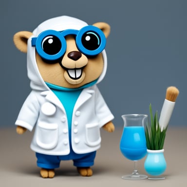 Go Blue Gopher will have the signature playful style of a Go gopher, with these elements:

Lab coat: White, slightly oversized for a fun, geeky look.
Glasses: Round, to give Go Blue Gopher a smart, analytical vibe.
Accessories: Go Blue Gopher is holding a clipboard or tablet, maybe with a magnifying glass hanging from its coat pocket.
Pose: Go Blue Gopher is standing confidently, either looking at a graph or holding the clipboard in one hand, ready for analysis.
Colors: Bright, engaging tones like light blue, green, and white to maintain a professional yet approachable feel for Go Blue Gopher.