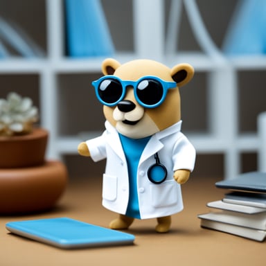 Go Blue Gopher will have the signature playful style of a Go gopher, with these elements:

Lab coat: White, slightly oversized for a fun, geeky look.
Glasses: Round, to give Go Blue Gopher a smart, analytical vibe.
Accessories: Go Blue Gopher is holding a clipboard or tablet, maybe with a magnifying glass hanging from its coat pocket.
Pose: Go Blue Gopher is standing confidently, either looking at a graph or holding the clipboard in one hand, ready for analysis.
Colors: Bright, engaging tones like light blue, green, and white to maintain a professional yet approachable feel for Go Blue Gopher.