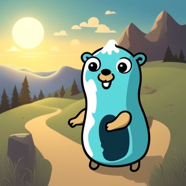 Go Blue Gopher as a happy gopher with a ghost costume.