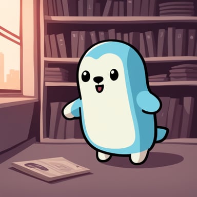 I want a mascot similar to the GoLang gopher, named Go Blue Gopher, wearing a ghost costume.