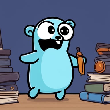 I want a mascot similar to the GoLang gopher, named Go Blue Gopher, wearing a ghost costume.