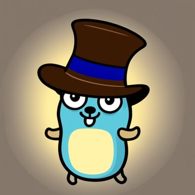 Go Blue Gopher with a funny hat